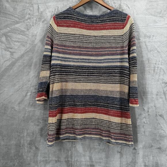 Ralph Lauren LRL Sweater Womens 2X Linen Blend Tunic Southwestern Stripe - Picture 4 of 9